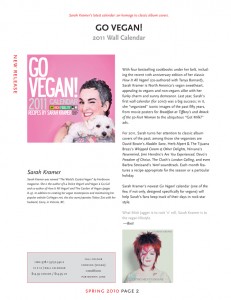 Go Vegan 2011 Calendar